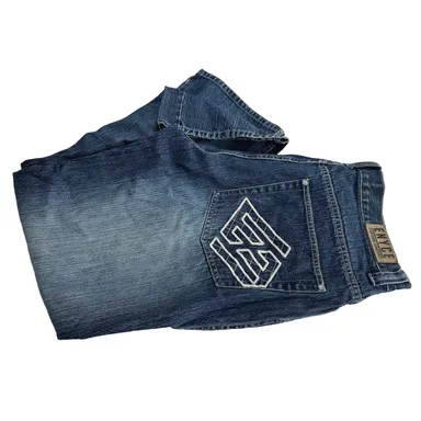 Enyce Clothing Co Blue Jeans Sz 34 Baggy Y2K Hip Hop Rap Streetwear Skate Denim