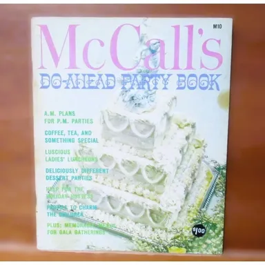 McCall's Do-Ahead Party Book 1965 Illustrated Recipes Wedding Luncheons Showers