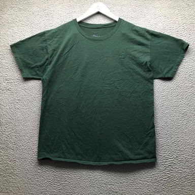 Champion T-Shirt Mens Large L Short Sleeve Embroidered Logo Crew Neck Green