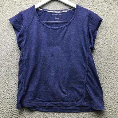 Tommy Hilfiger T-Shirt Women's Medium M Short Sleeve Round Neck Heathered Purple
