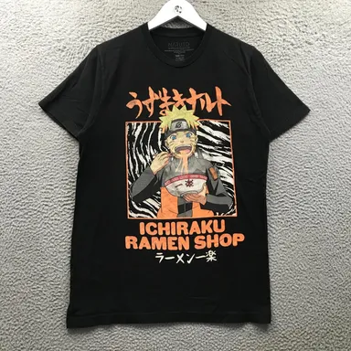 Naruto Shippuden Ichiraku Ramen Shop Anime Manga T-Shirt Men's Medium M Black