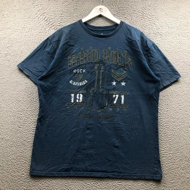 Hard Rock Cafe Four Winds 1971 T-Shirt Men's XL Short Sleeve Graphic Blue Gray