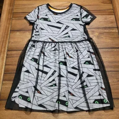 Cat & Jack Mummy Dress w/ Toole Overlay - Size Medium (7/8)