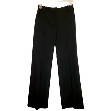 J.Crew Super 120s black fine wool wide leg trouser pants