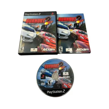 Burnout 2 Point of Impact PS2 Sony Playstation 2 Complete W/manual CIB Tested
