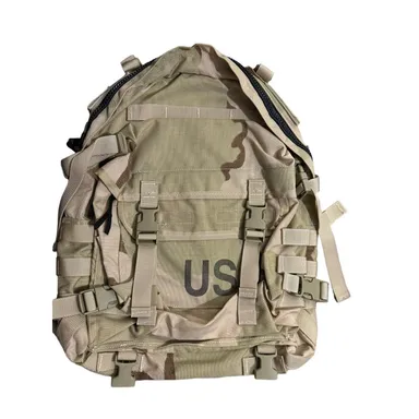 US Army Molle II 3 Day Assault Backpack with Stiffener Tri-Color Desert