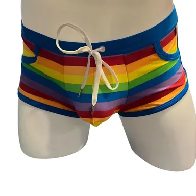 Andrew Christian Pride Stripe Trunk XL Extra Large