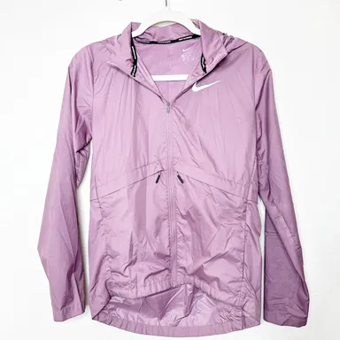 Nike Essential Lavender Purple Hooded Lightweight Packable Garment Jacket XS
