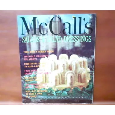 McCall's Cookbook Salads and Salad Dressings 1965 Illustrated Recipes 64 Pages