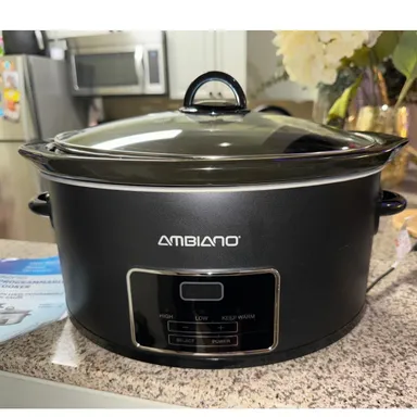 Huge 6 Quart programmable electric slow cooker crock pot