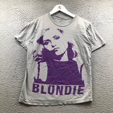 Blondie By Marc Jacobs T-Shirt Women's Small S Short Sleeve Graphic Gray Purple