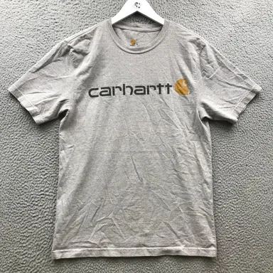 Carhartt T-Shirt Men's Small S Short Sleeve Original Fit Graphic Heathered Gray