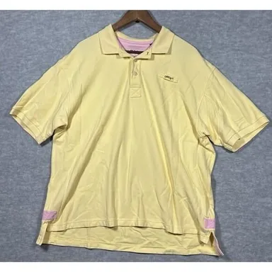 Orvis Mens Shirt Polo Sz XL Yellow Golf Casual Preppy Cotton Outdoor