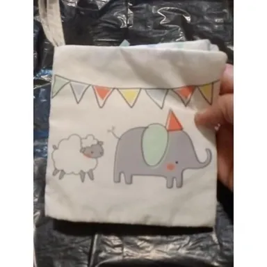Toy Cloud Island Plush Baby Cloth Book Circus Elephant Plus Rattle Set  #k174