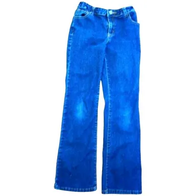 Faded Glory Girl’s Blue Denim Stretch Waist Jeans Size 10 Cotton Blend