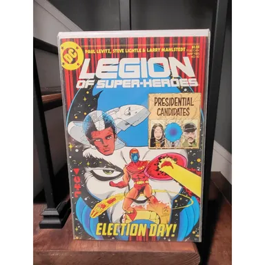Legion of Super Heroes #10 (1985) Steve Lightle Cover JFK Appearance