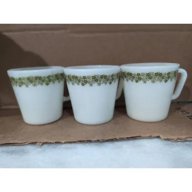 Pyrex Coffee Mug Crazy Daisy Spring Blossom Set of 3, Vintage Kitchen Decor