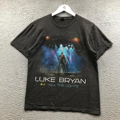 Luke Bryan Kill The Lights Tour T-Shirt Men Small S Short Sleeve Heathered Black