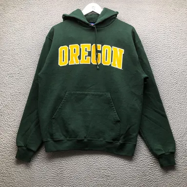 University of Oregon Ducks Sweatshirt Hoodie Mens Large L College Graphic Green
