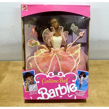 1990 Costume Ball African American Barbie - 3 Costume #7134 NRFB New