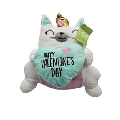 Burton + Burton Happy Valentines Day Kitty Cat Stuffed Animal Plush Heart