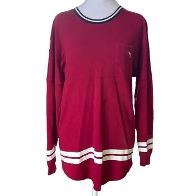 Victoria's Secret PINK Long Sleeve Tunic Sweatshirt - Size XS - Red