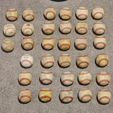 Lot of 33 Baseballs - Nice shape! Variety