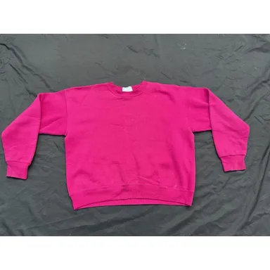 Vintage Lee Sweatshirt Womens XL USA MADE Crew Neck Pink Pullover C170