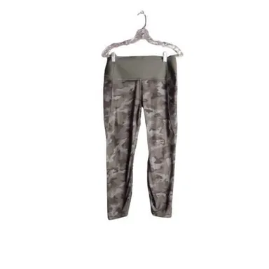 GapFit Sculpt Revolution Workout Leggings Camo Green Womens Size Large