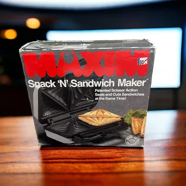 maxim snack ‘n sandwich maker vintage 1990