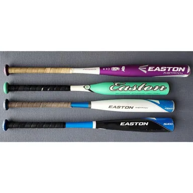 Easton Softball Bats - Lot of 4 - FS500 - FS400 - FS200 - Cyclone