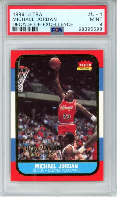 1996 Ultra Decade Of Excellence Michael Jordan #U-4 PSA 9 Basketball