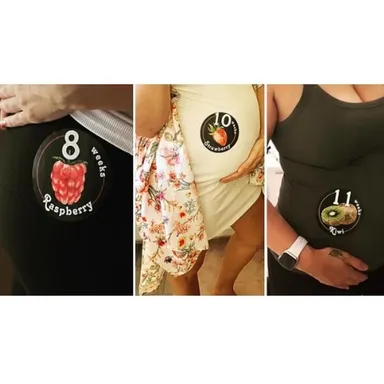 Belly Doodles Milestone Stickers 40 Weeks of Pregnancy Memories Are a Click Away