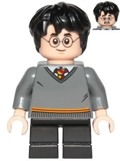 LEGO MINIFIG Harry Potter - Gryffindor Sweater, Black Short Legs [catalog ID: hp150] [condition: N]