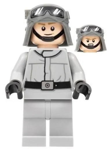 LEGO MINIFIG Imperial AT-ST Driver - Helmet with Molded Goggles, Light Bluish Gray Jumpsuit, Plain Legs [catalog ID: sw1217] [condition: N]