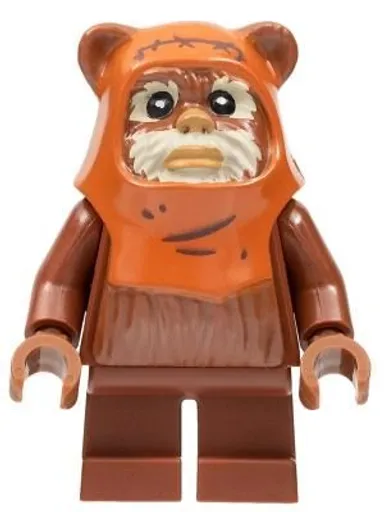 LEGO MINIFIG Wicket (Ewok), Hood with Wrinkles [catalog ID: sw1218] [condition: N]