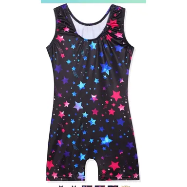 Gymnastics Leotards for Girls Gymnastics Suit with Stars Size 3T - 4T