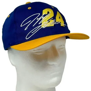 Jeff Gordon NASCAR Vintage Baseball Hat Cap 90s Auto Racing Motorsports Blue