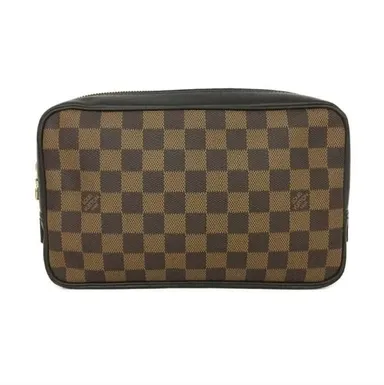 Louis Vuitton Damier Ebene Trousse Toilette Pouch Clutch Bag