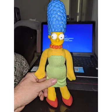 1990 Burger King 12" The Simpsons Marge Simpson Plush / Hard Head Doll 