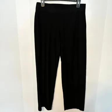 Eileen Fisher Black Pull On Light Weight Trousers Petite Small 