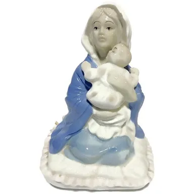 Mary and Baby Jesus Porcelain Electric Night Light 6 Inches Tall 