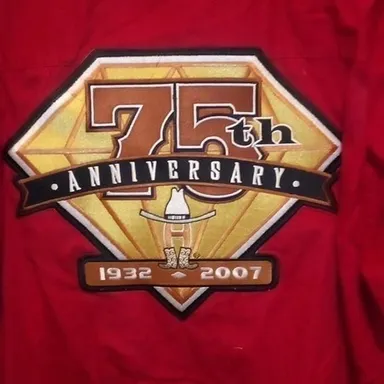 75th Anniversary Houston Rodeo 1932-2007 Red Long Sleeve Button Down Shirt - L
