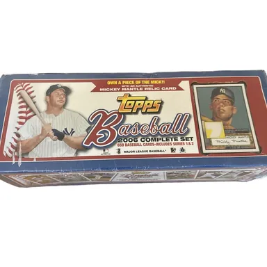 👀⚾ 2006 TOPPS BASEBALL COMPLETE FACTORY SEALED MICKEY MANTLE RELIC SET ⚾👀