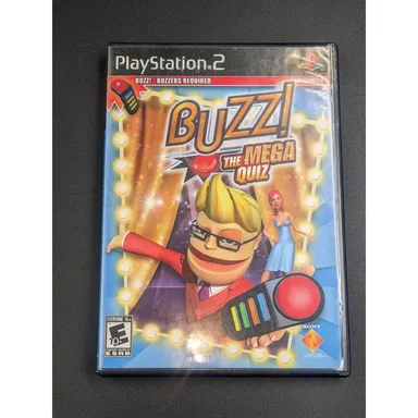 Buzz! The Mega Quiz - CIB - PS2 - Tested/Working