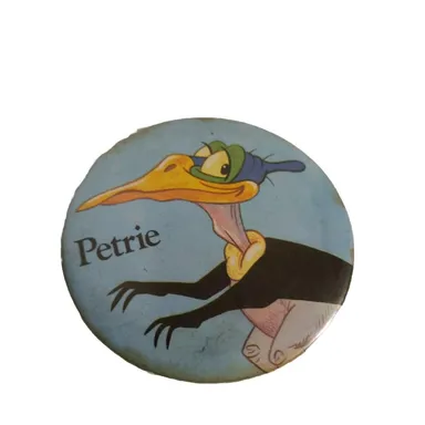 1988 PIZZA HUT LAND BEFORE TIME PETRIE Button Pinback advertising