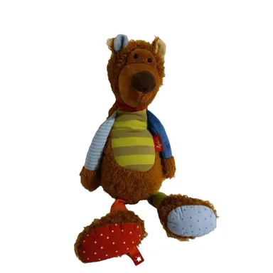 Sigikid Patchwork Sweety Bear Plush Stuffed Animal 15”