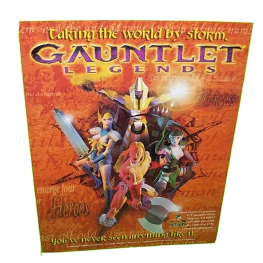 Gauntlet Legends Video Arcade Game FLYER Original Fantasy Artwork Promo Unused