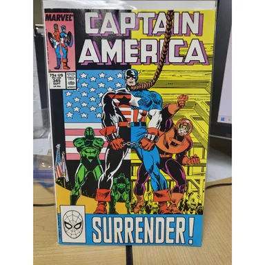 Captain America #345 (1988) John Walker US Agent Surrender Ron Frenz Cover NM