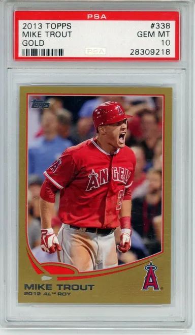 2013 Topps Mike Trout #338 PSA 10 Gold /2013